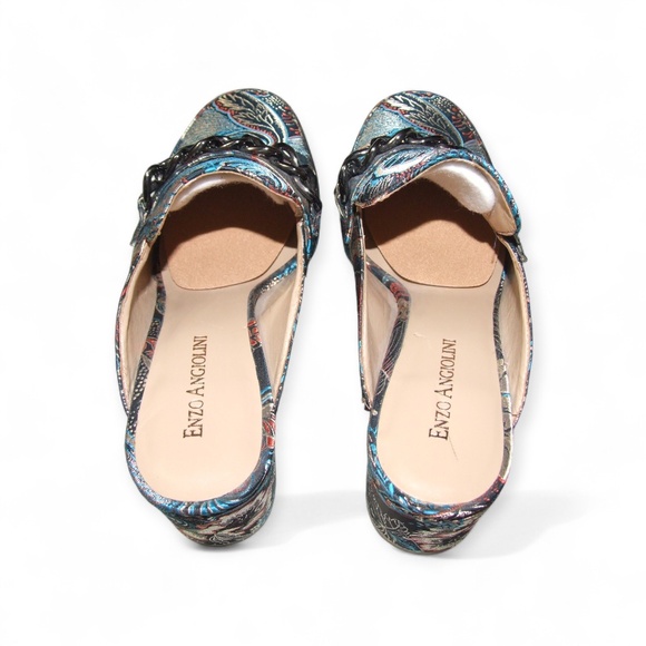 Enzo Angiolini GILIAN Asian Inspired Floral Slide Mule Shoes US 7.5 Women's shoe - Picture 6 of 9
